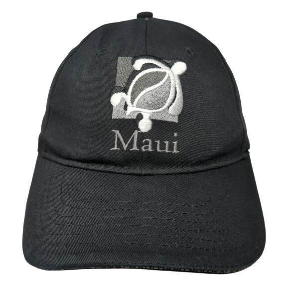 Maui Strapback Baseball Cap Black One Size Adjustable Surfware Hawaiian Classics - Picture 1 of 9